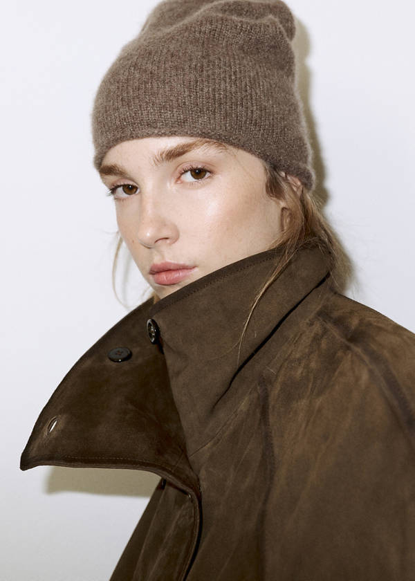 100% cashmere beanie — Medium Brown