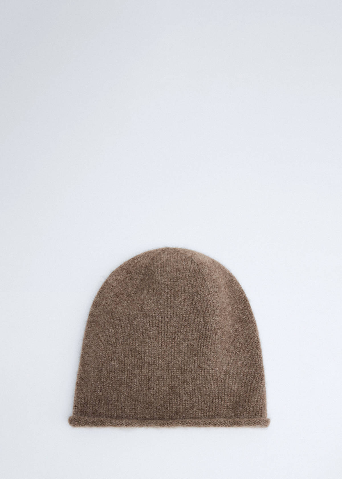 100% cashmere beanie — Medium Brown