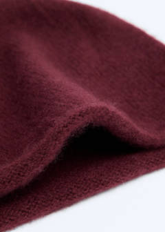 100% cashmere beanie — Burgundy 3