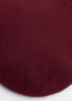 100% cashmere beanie — Burgundy 4