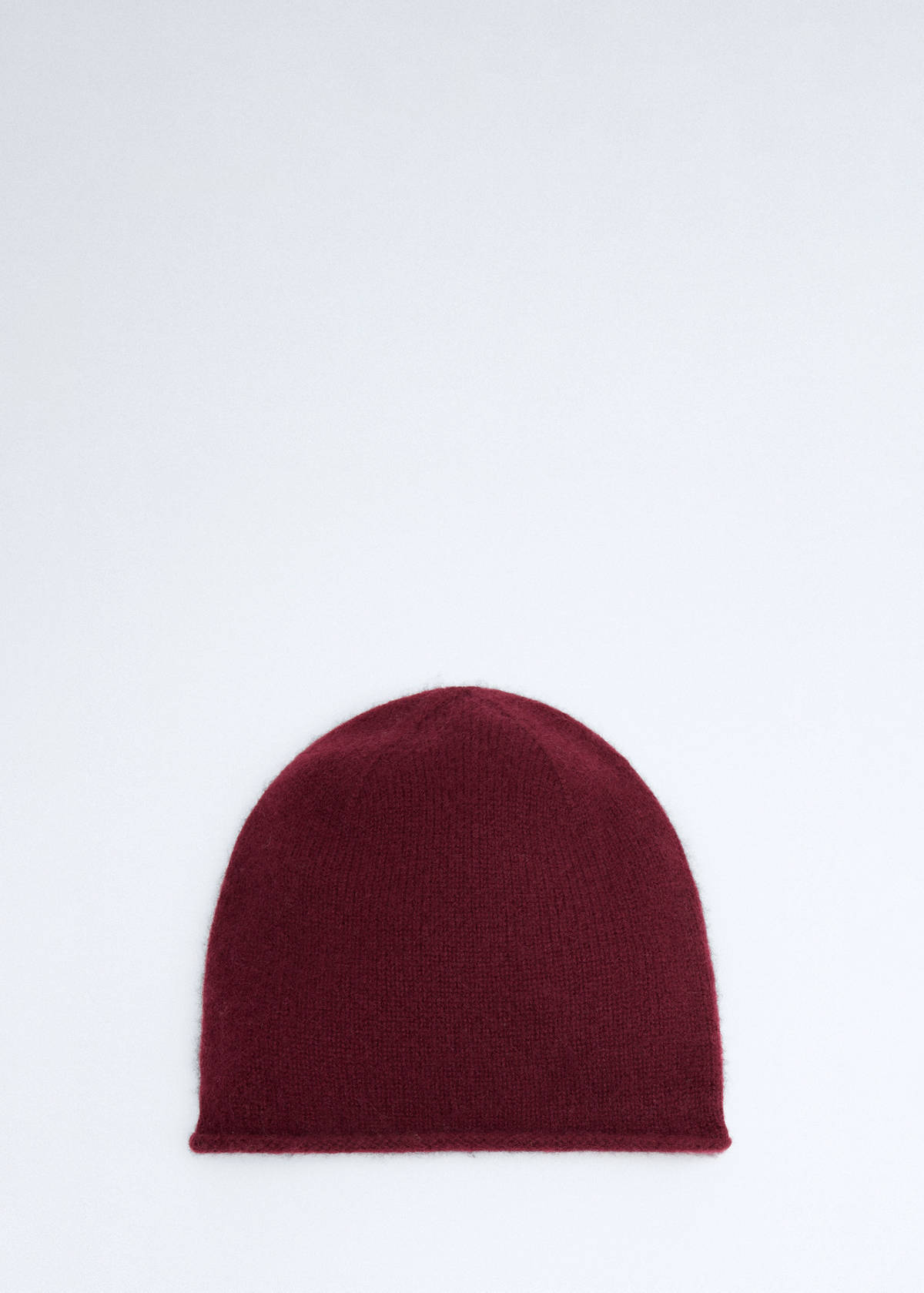 100% cashmere beanie — Burgundy