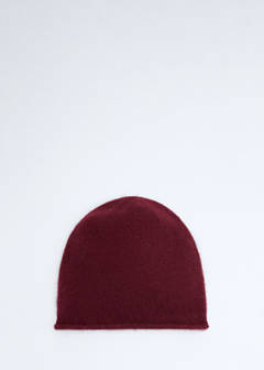100% cashmere beanie — Burgundy 2