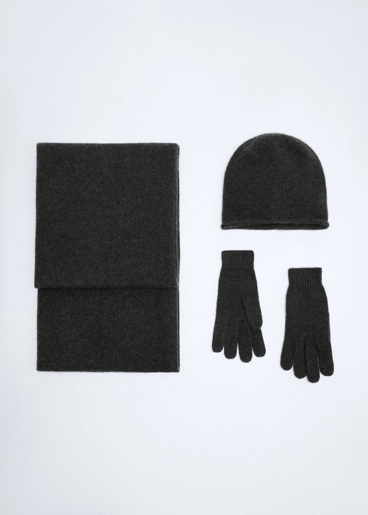 100% cashmere beanie — Charcoal