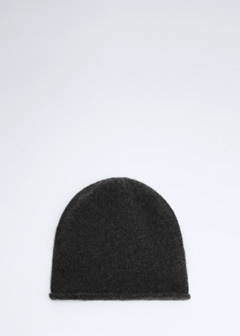 100% cashmere beanie — Charcoal 2