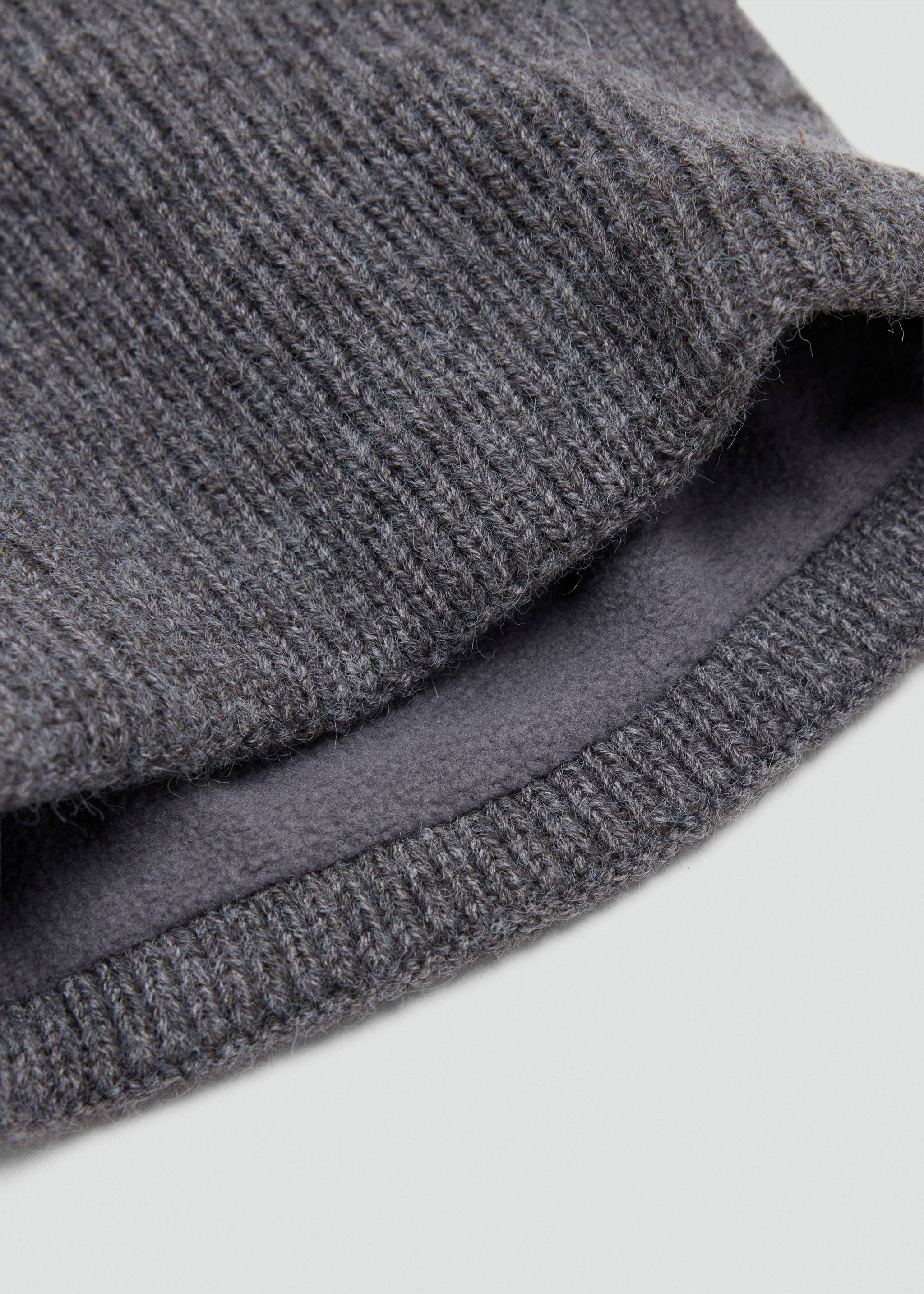 Knit scarf - Medium plane, Grey. Ref: 37097115-00.