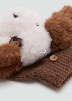 puppy mitten gloves — Sand 3