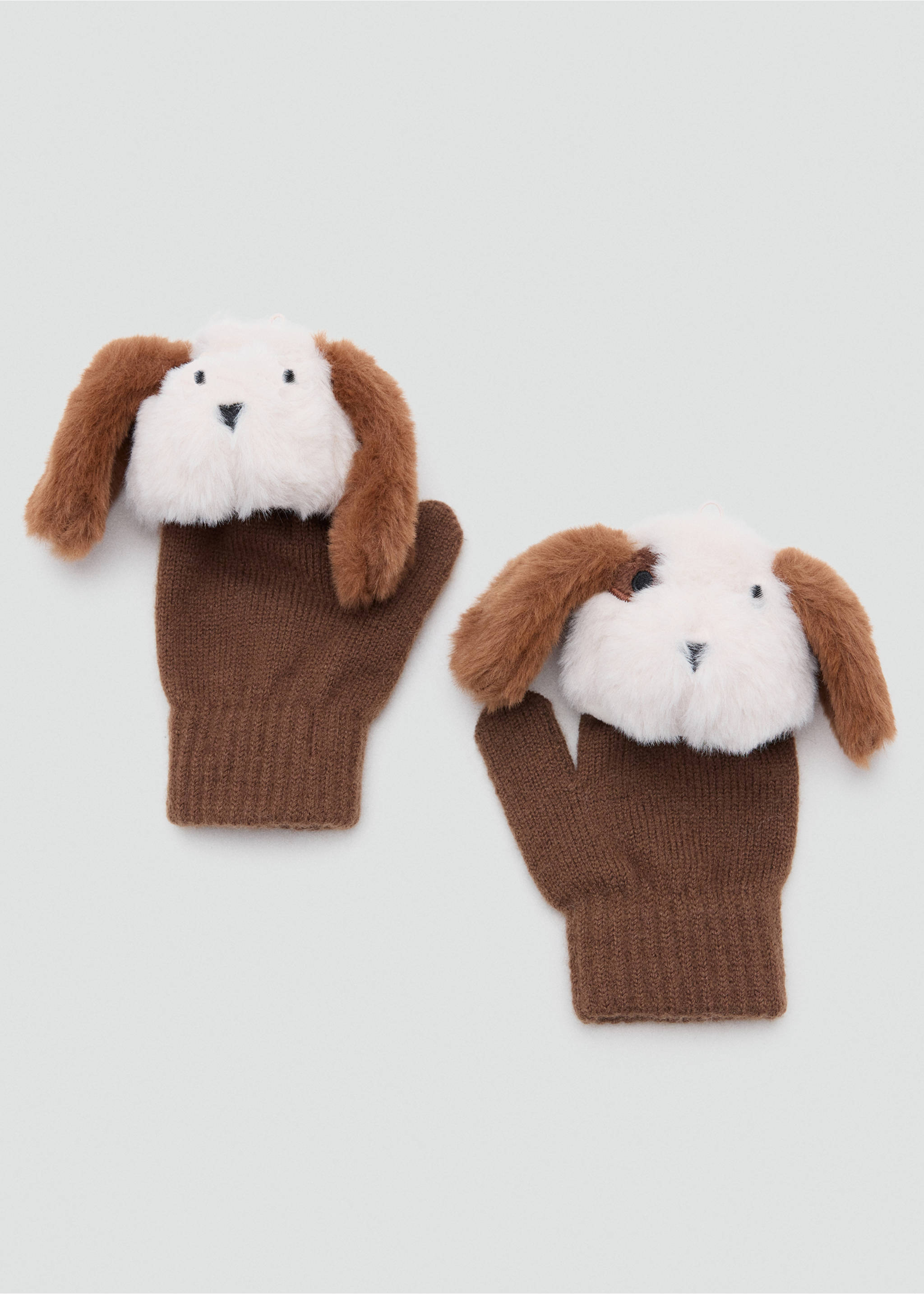 Puppy mittens - Details of the article 1, Sand. Ref: 37097116-00.