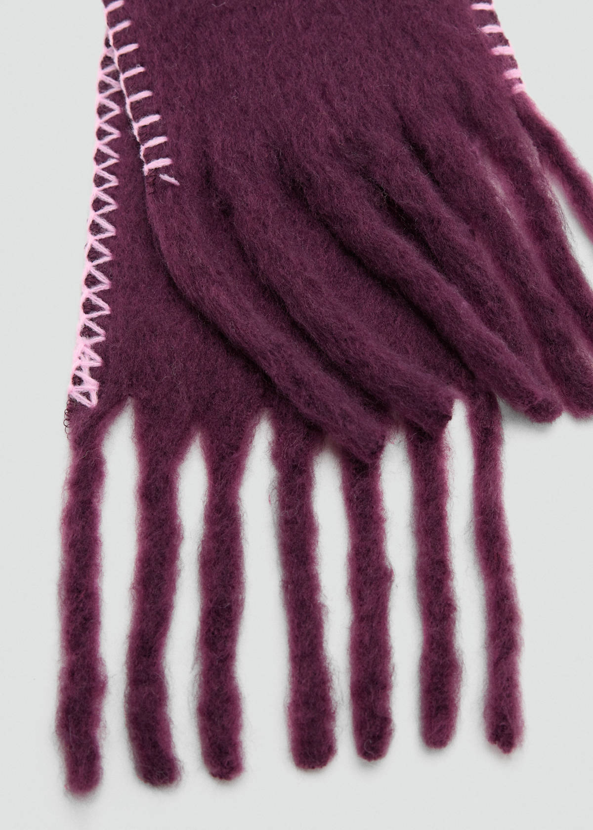 Contrast trim scarf — Purple