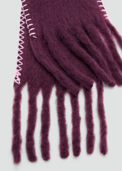 Contrast trim scarf — Purple 4