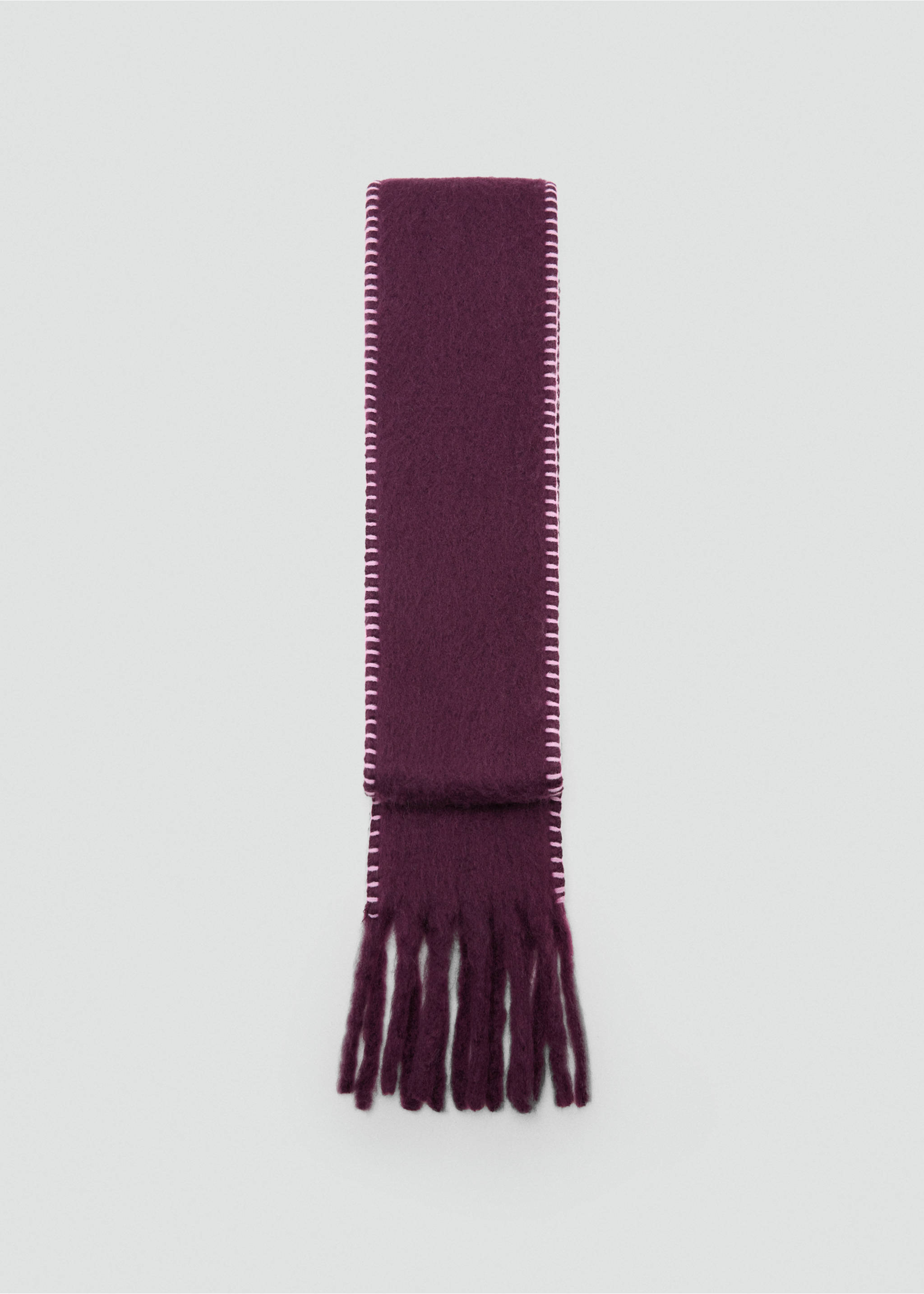 Contrast trim scarf - Article without model, Purple. Ref: 37097117-00.