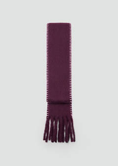 Contrast trim scarf — Purple 1