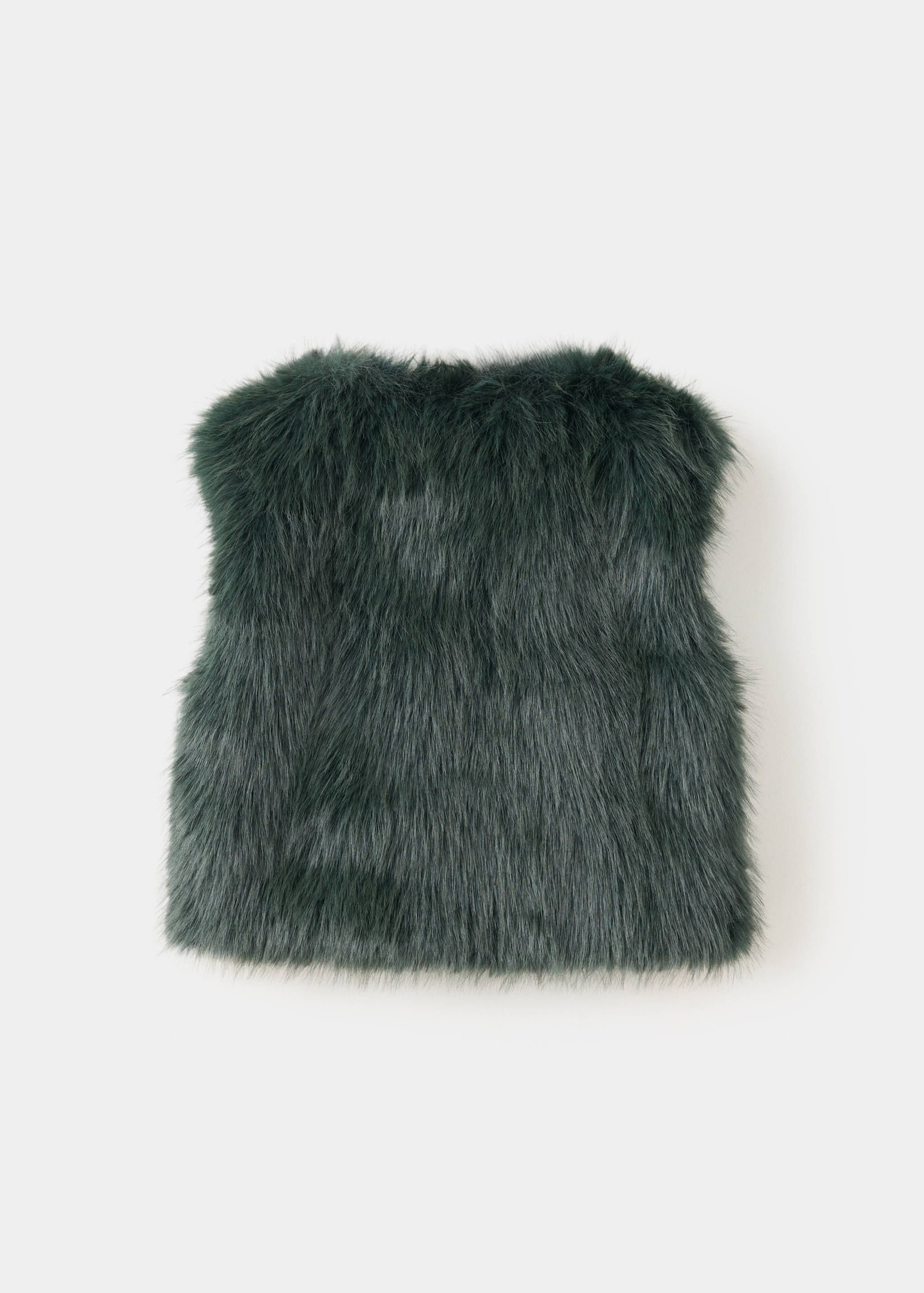 Fur-effect cape gilet - Reverse of the article