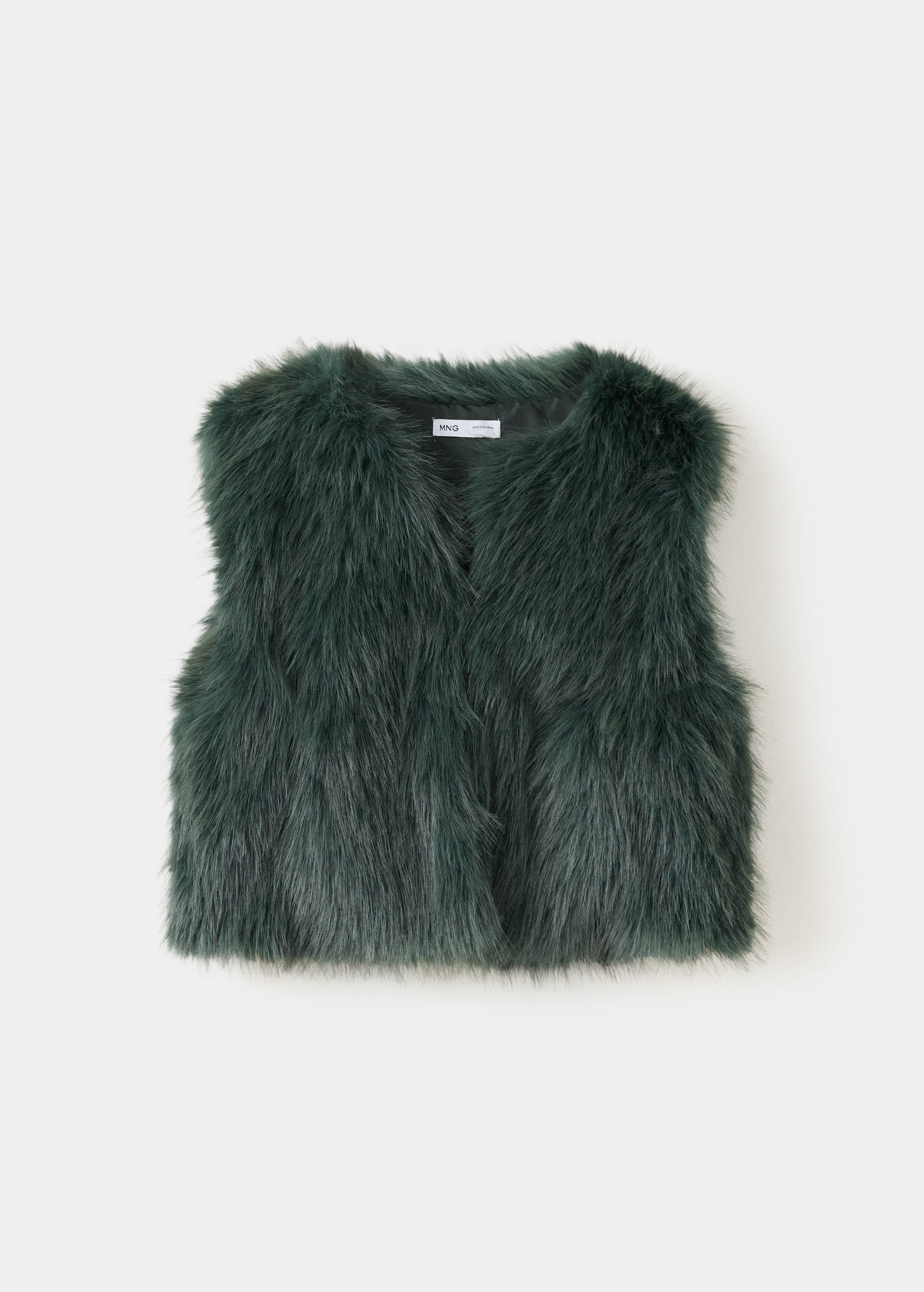 Fur-effect cape gilet - Article without model