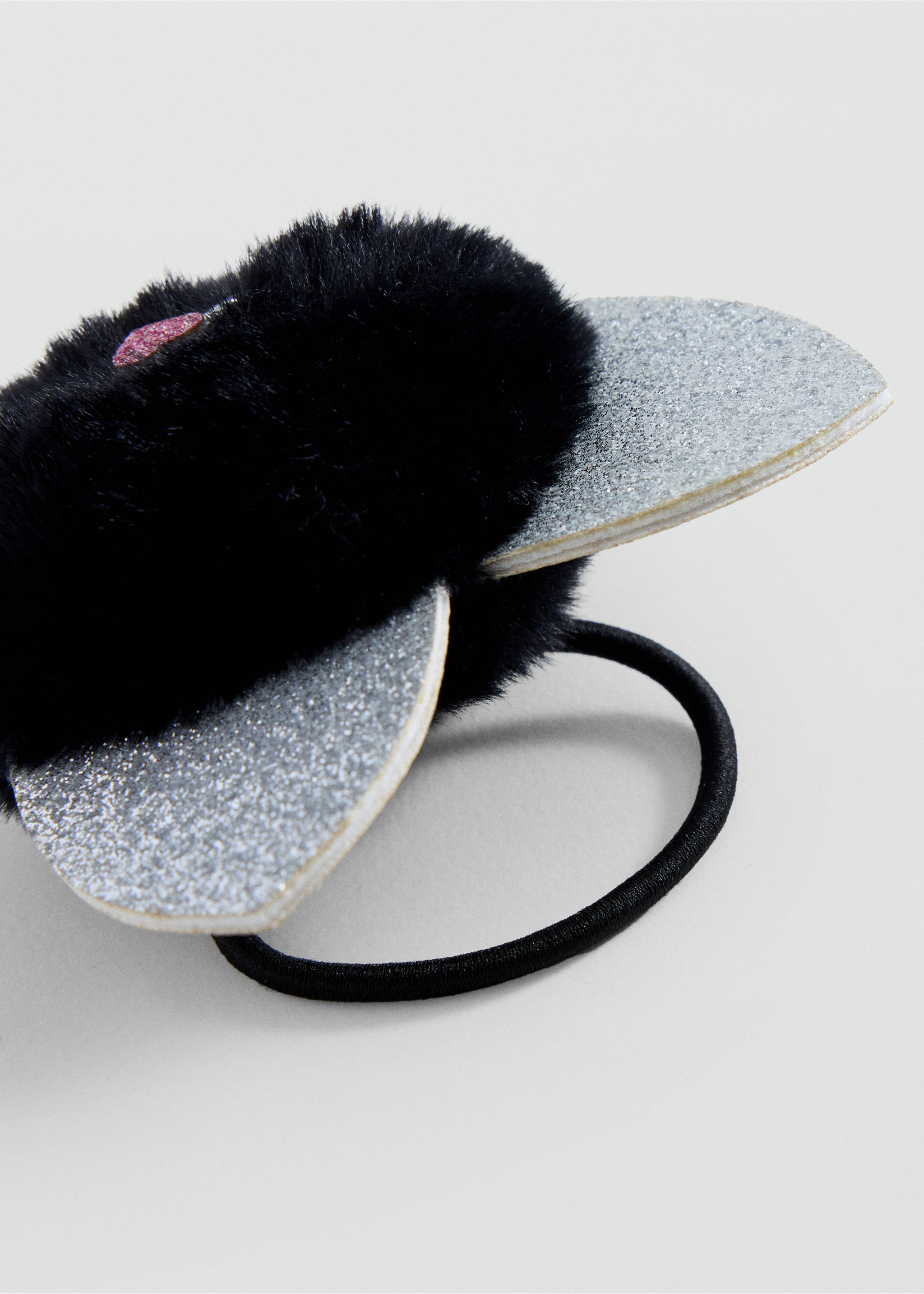 Kitten hair tie - Medium plane, Black. Ref: 37097120-00.