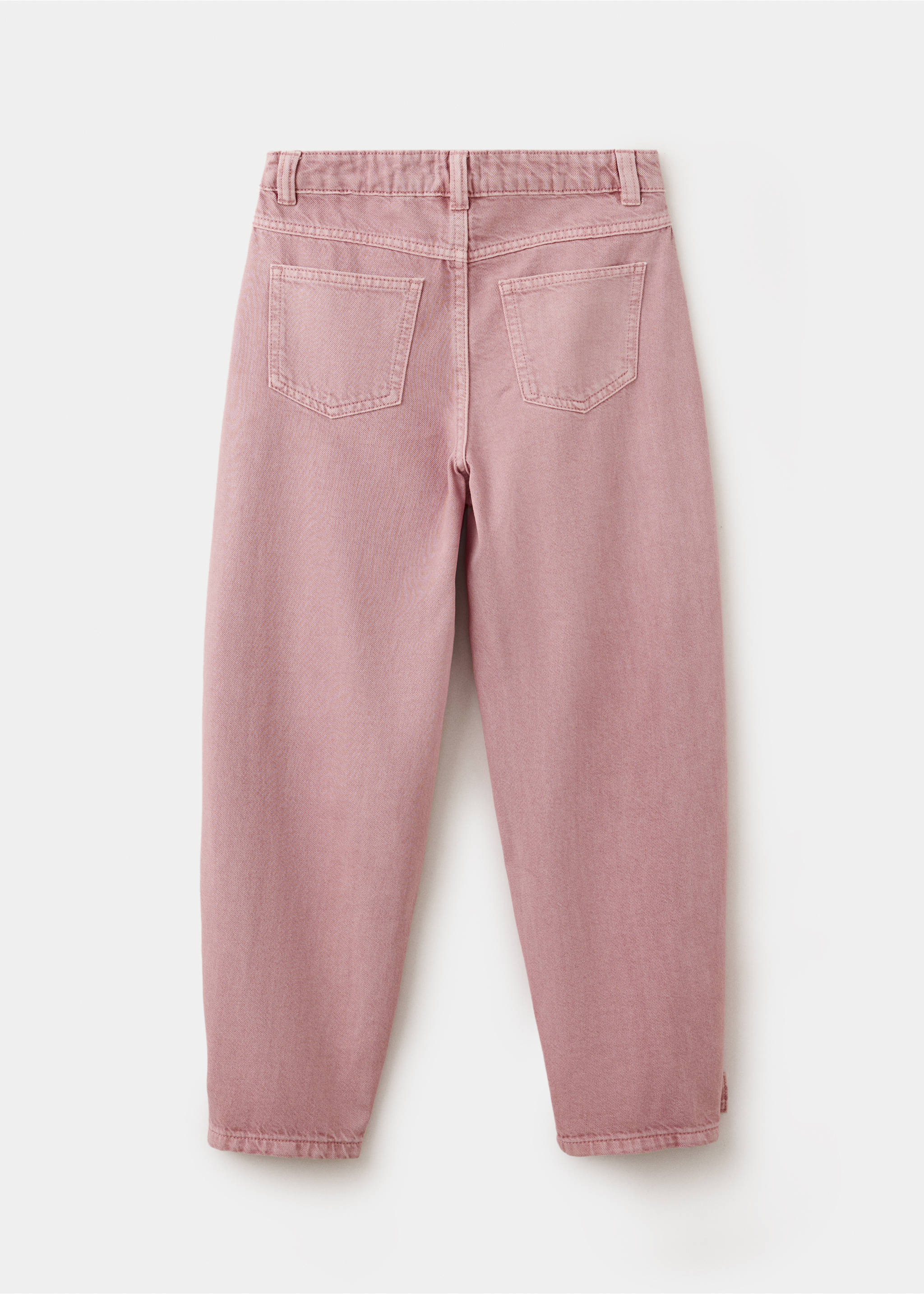 Adjustable-waist balloon jeans - Reverse of the article, Pink. Ref: 37097122-00.