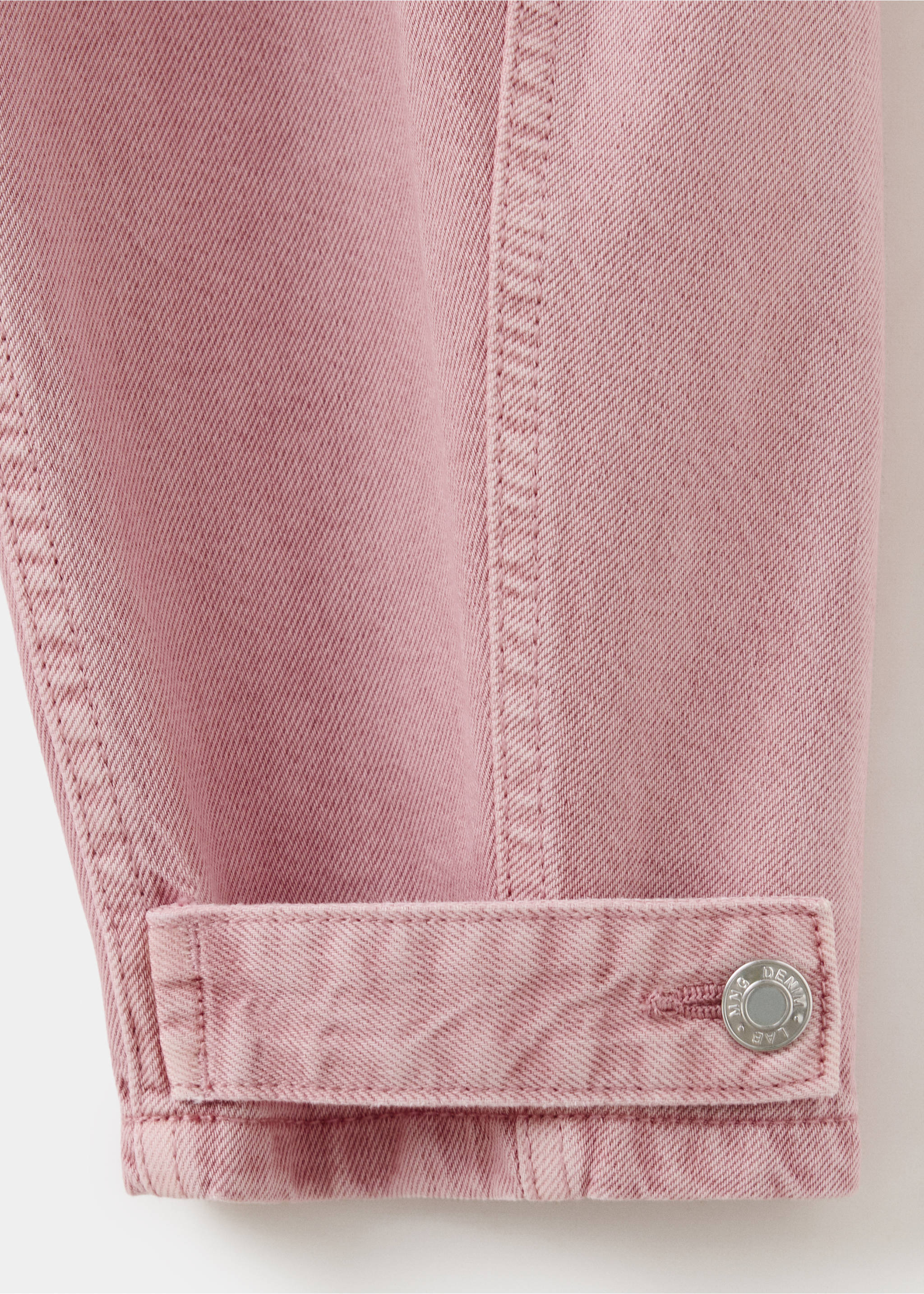 Adjustable-waist balloon jeans - Details of the article 8, Pink. Ref: 37097122-00.