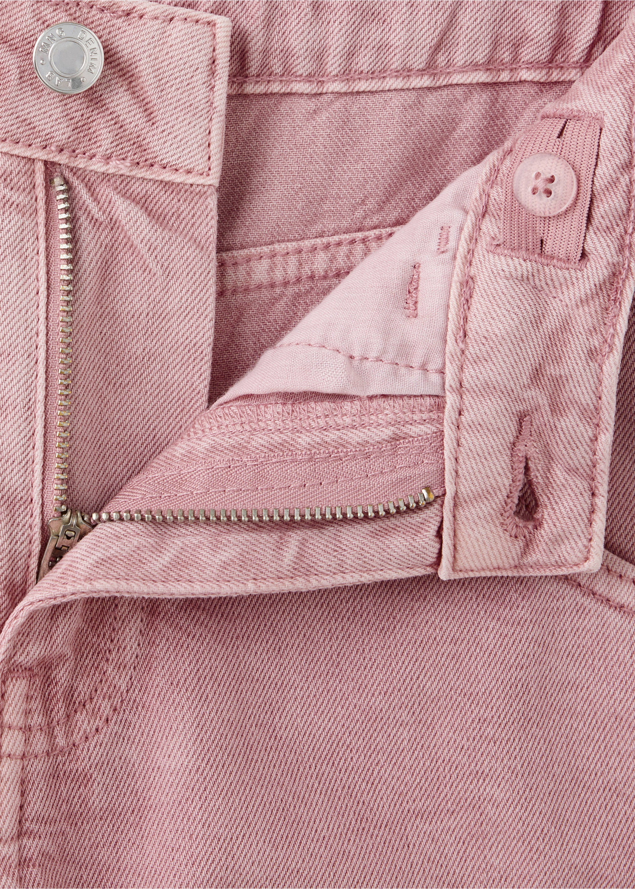 Adjustable-waist balloon jeans - Details of the article 0, Pink. Ref: 37097122-00.