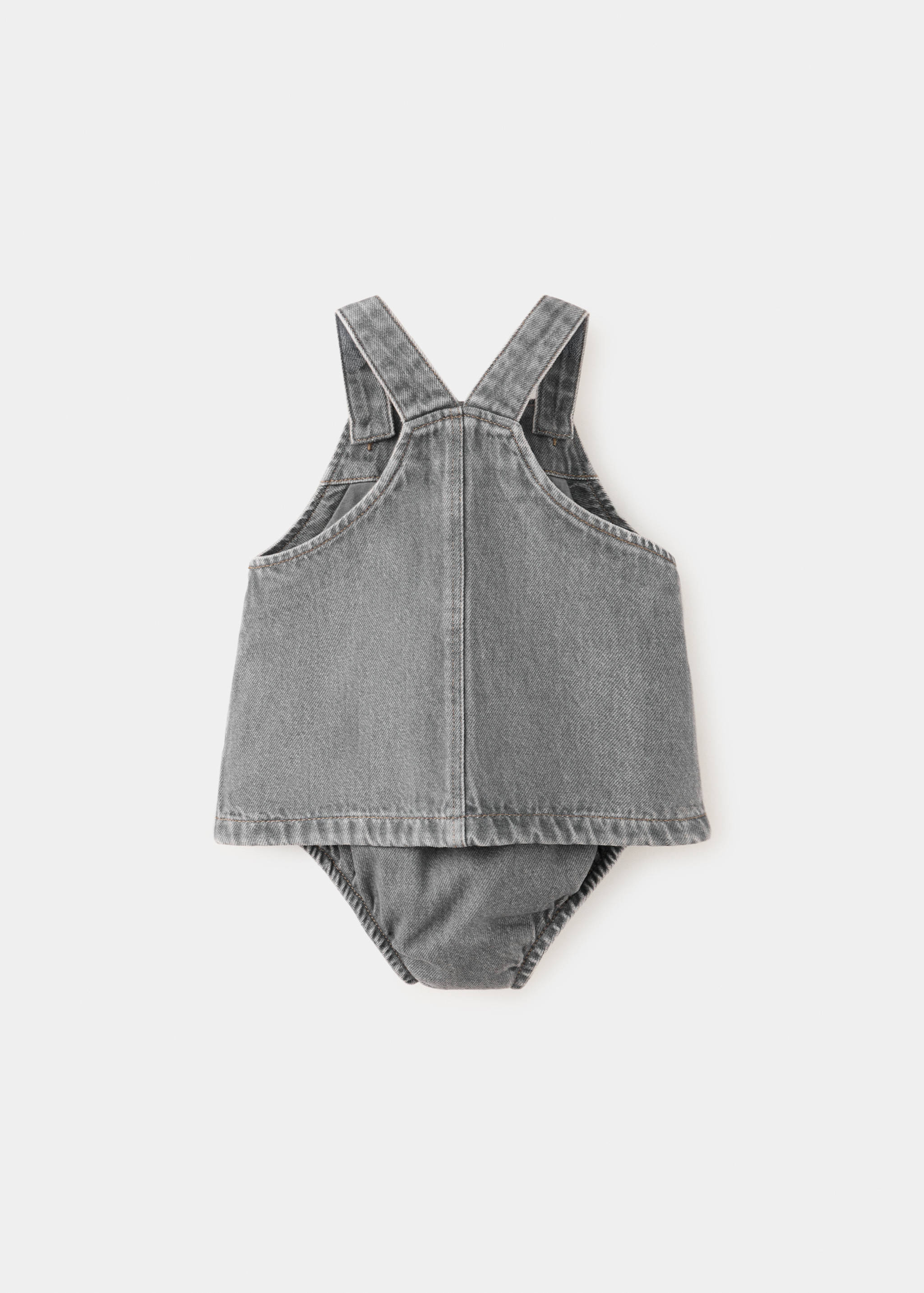 Denim dress and romper - Reverse of the article