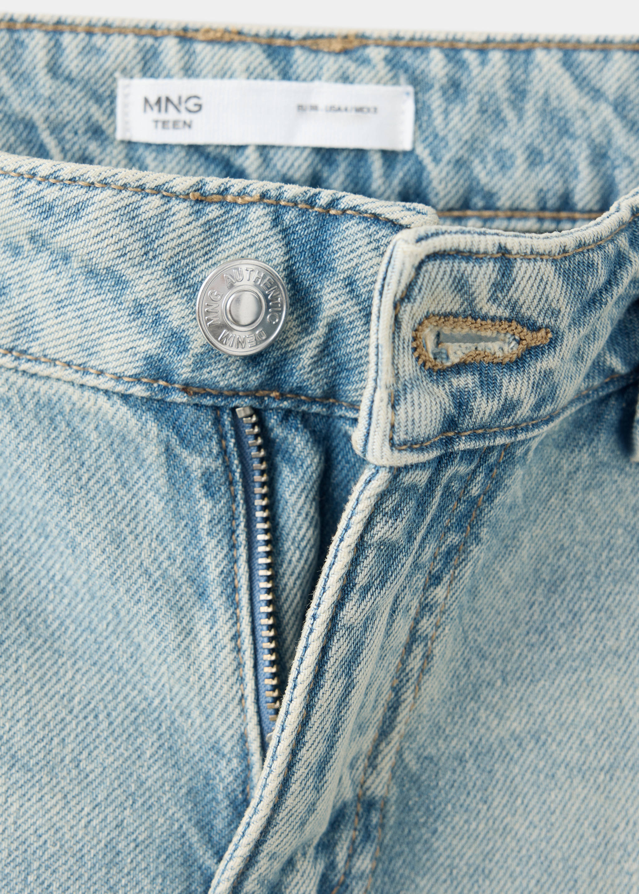 Wide-leg jeans with turned-up cuffs - Details of the article 8