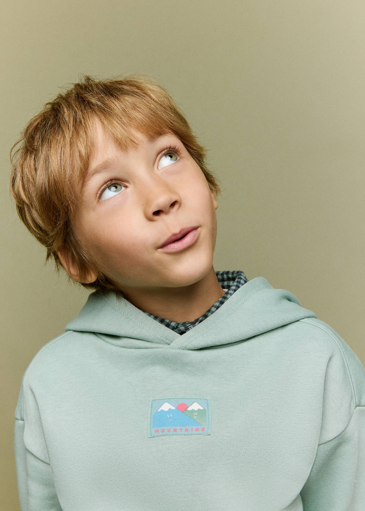 Boxy-fit hoodie sweatshirt — Pastel Green