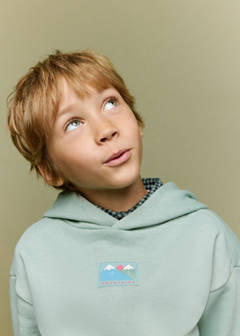 Boxy-fit hoodie sweatshirt — Pastel Green 4