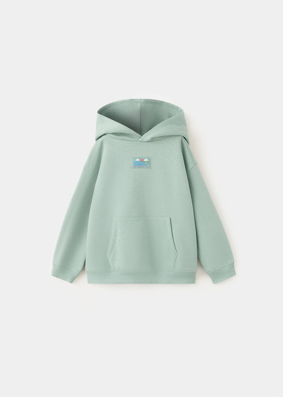 Boxy-fit hoodie sweatshirt — Pastel Green
