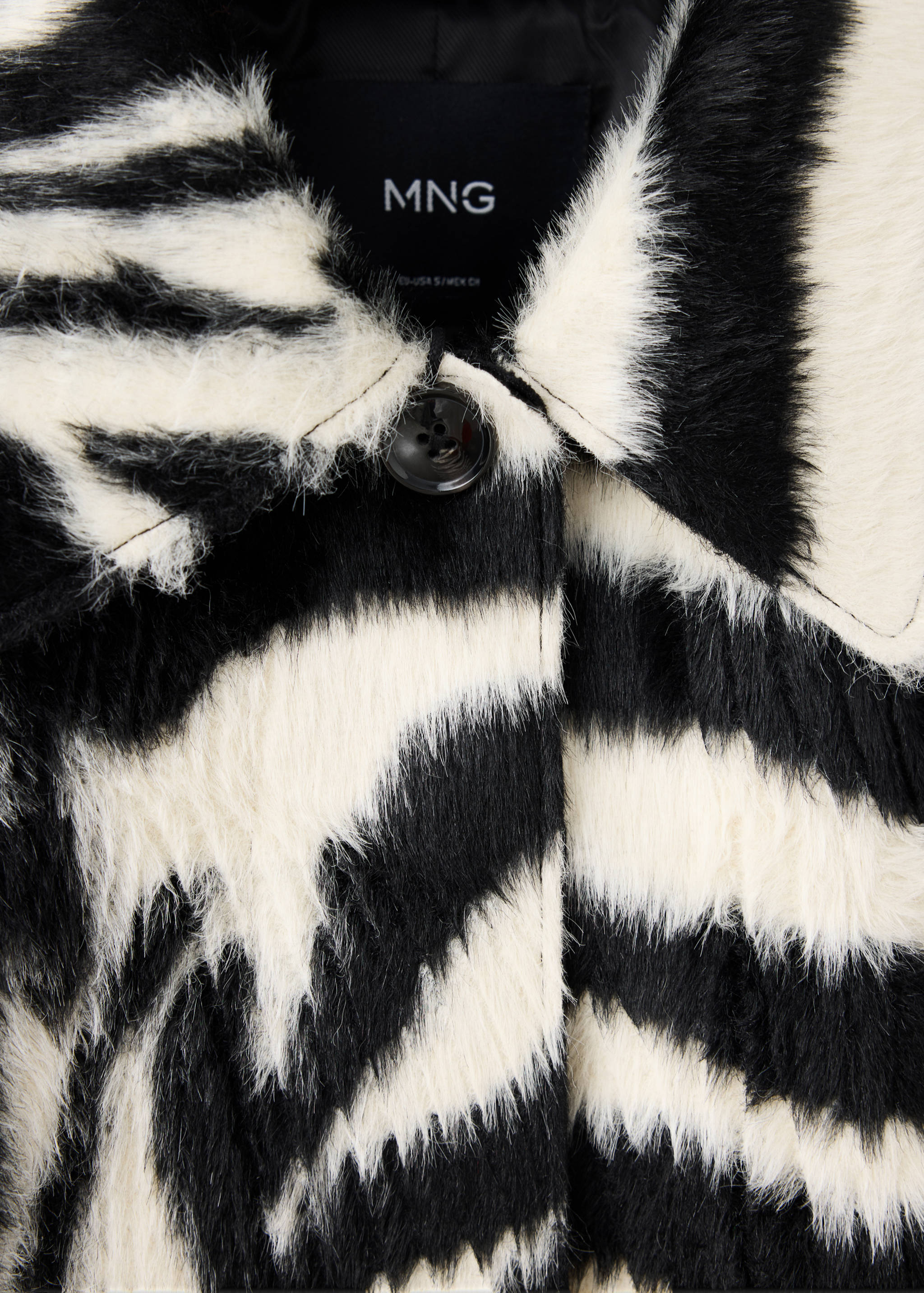 Zebra fur-effect jacket - Details of the article 8