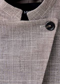 High-neck blazer — Brown 8