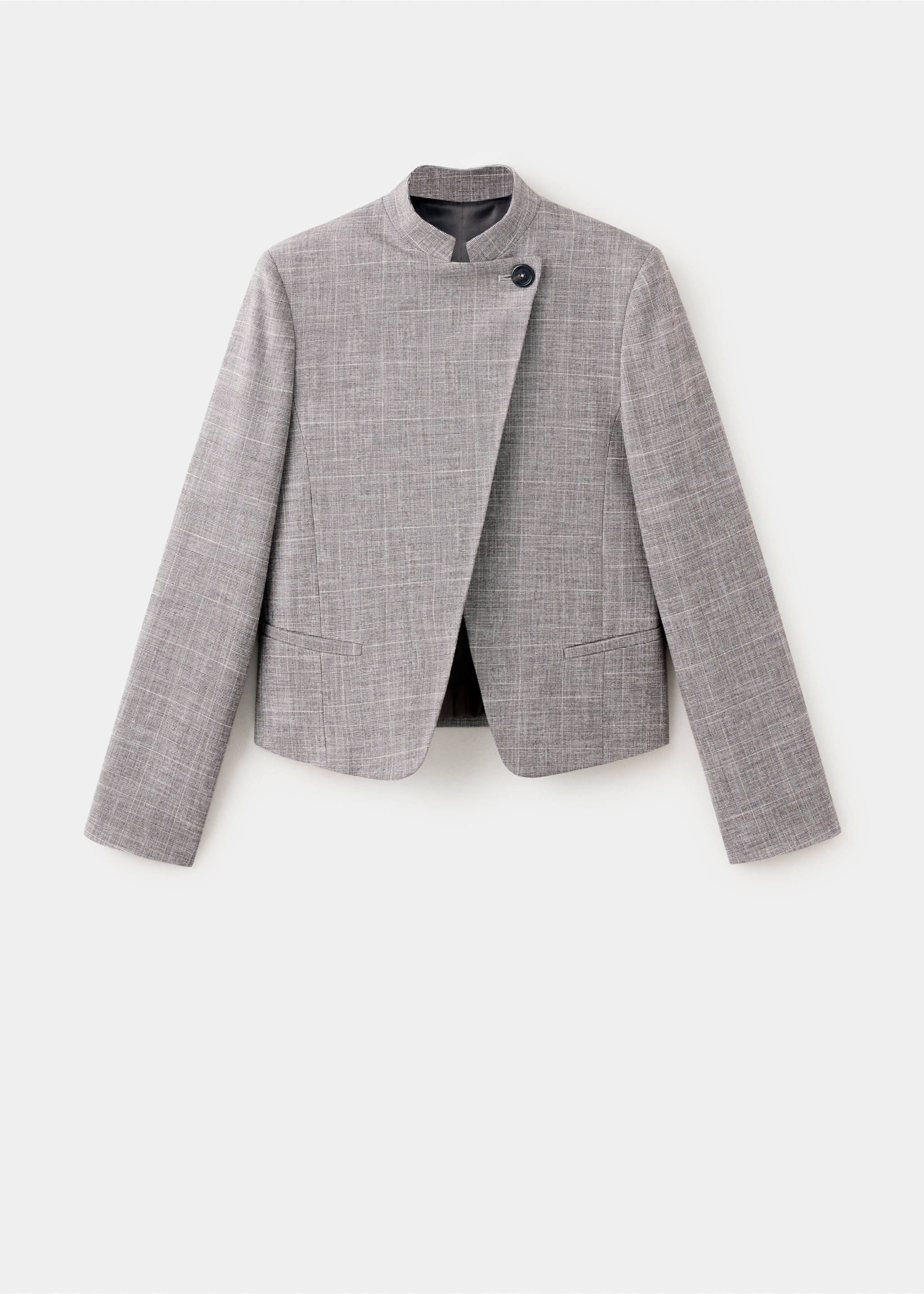 High-neck blazer - Article without model, Brown. Ref: 37097136-00.