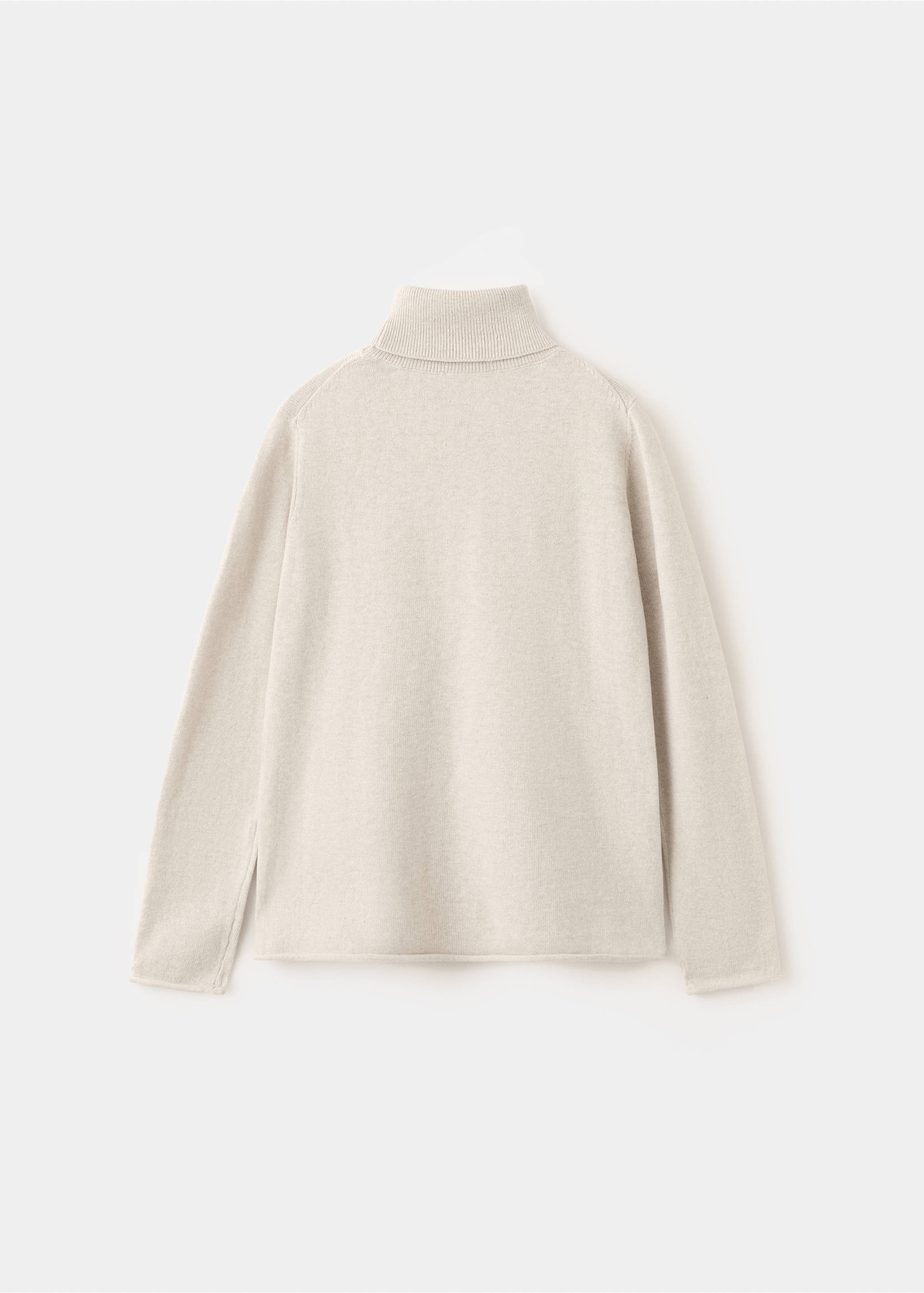 Pull-over maille col montant - Verso de l’article, Beige. Ref: 37097769-00.