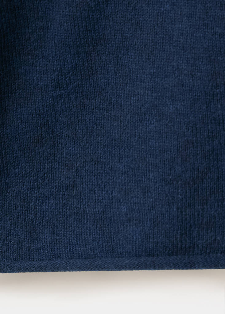Turtleneck knit sweater — Ink Blue