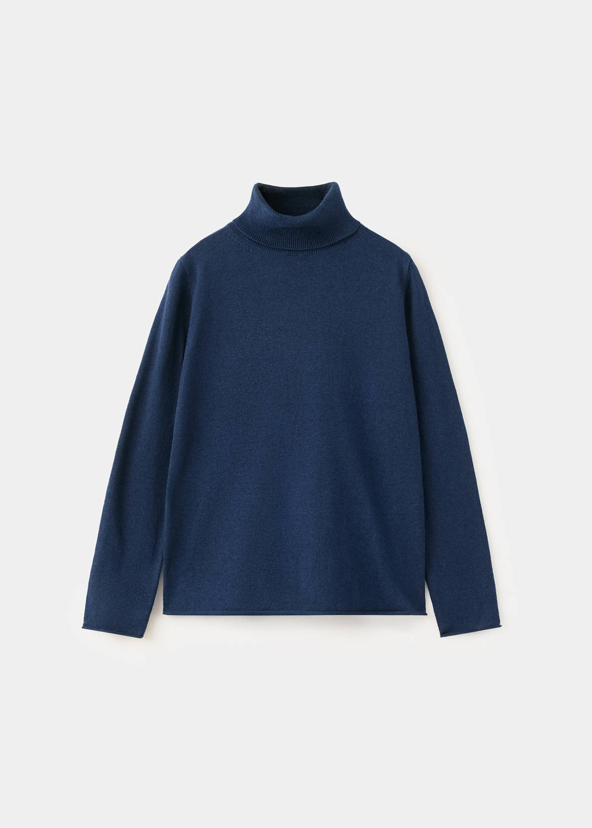 Turtleneck knit sweater — Ink Blue