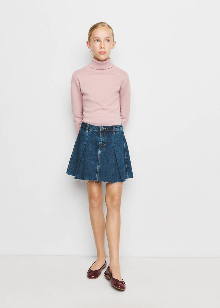 Turtleneck knit sweater — Light Pink