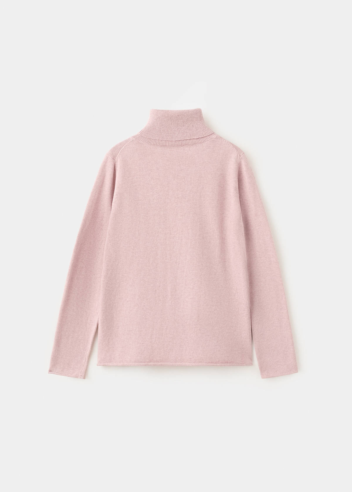 Turtleneck knit sweater — Light Pink