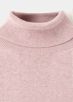 Turtleneck knit sweater — Light Pink 5