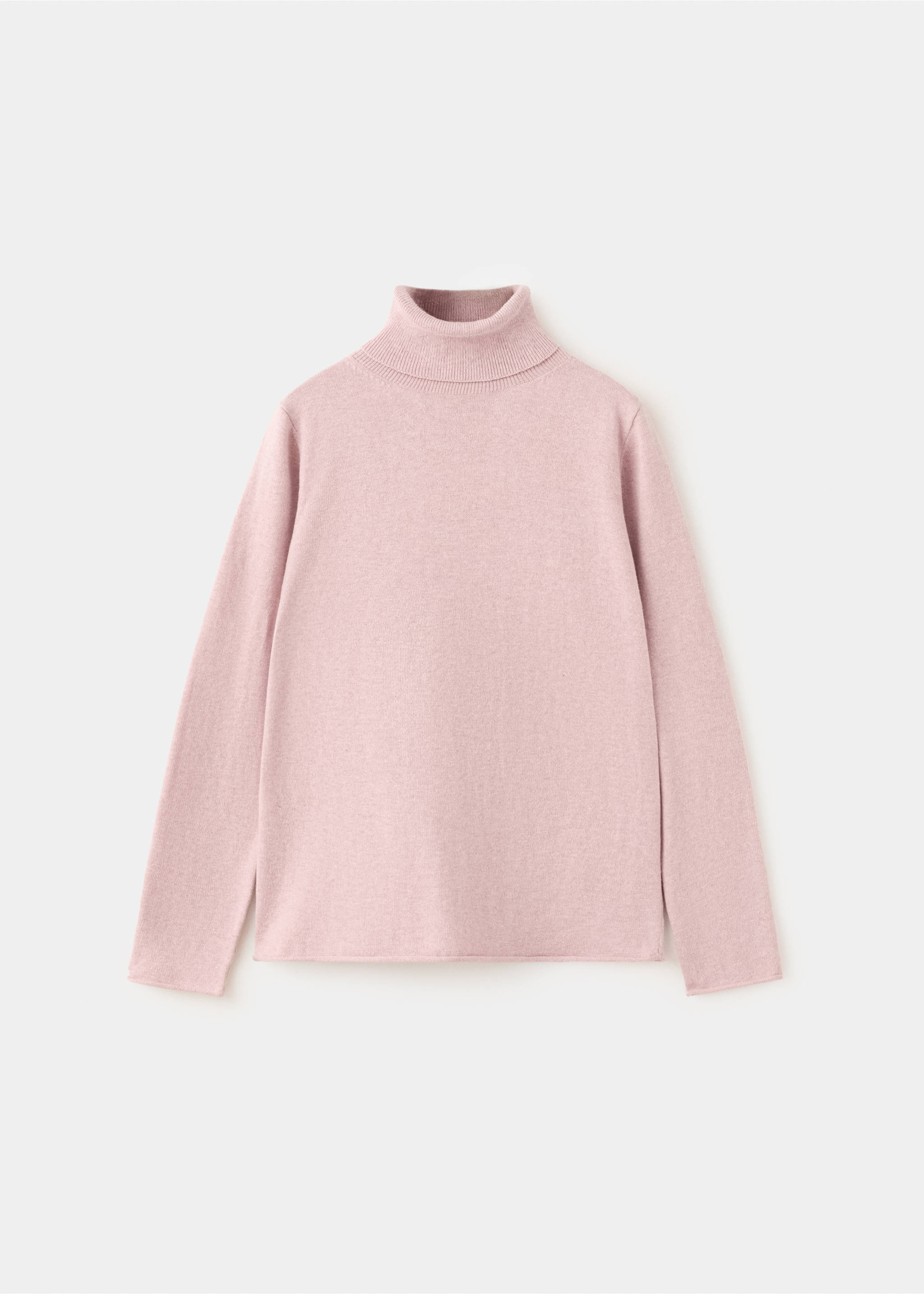 Pull-over maille col montant - Article sans modèle, Rose clair. Ref: 37097769-00.