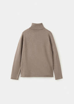 Turtleneck knit sweater — Light/Pastel Brown 3