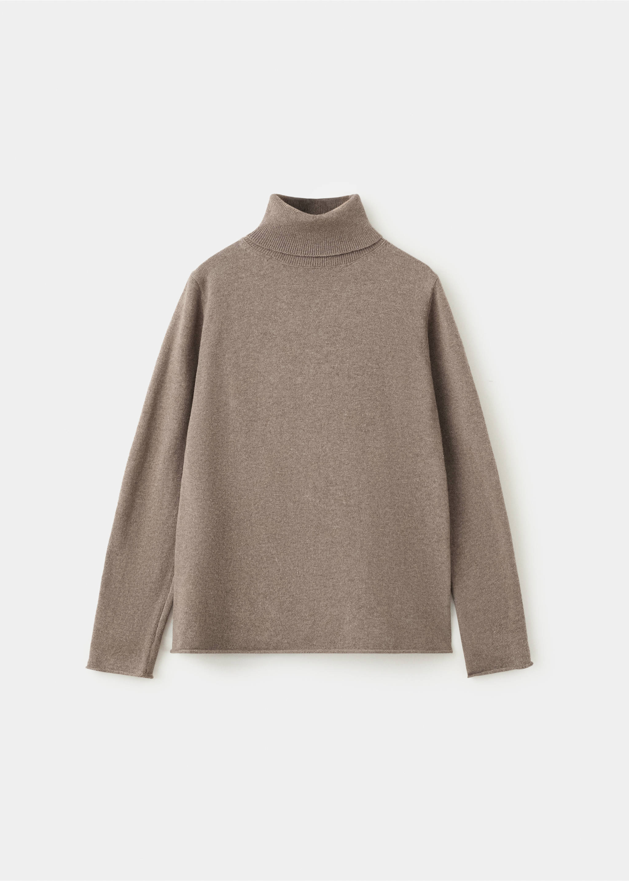 Pull-over maille col montant - Article sans modèle, Marron clair/pastel. Ref: 37097769-00.
