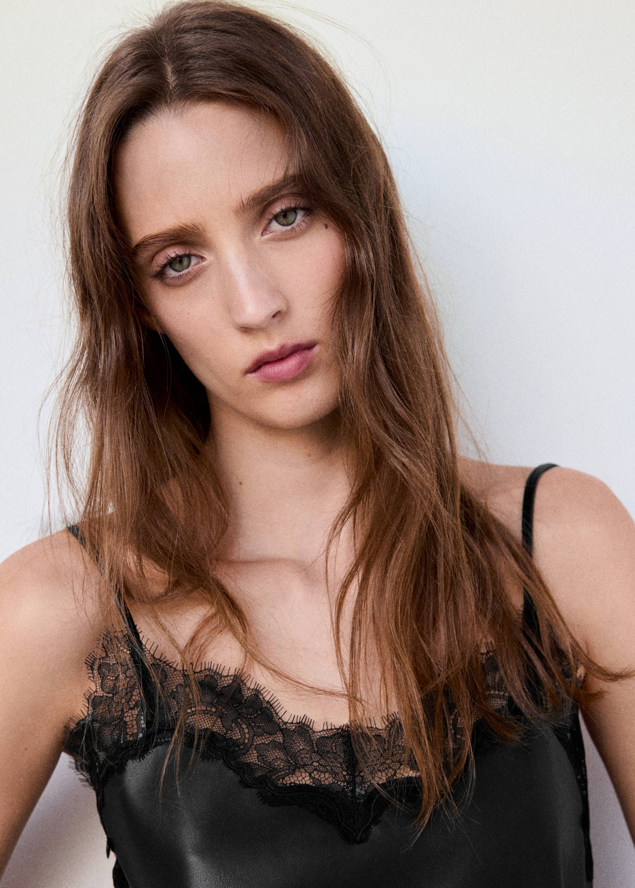 Faux-leather slip dress - Details of the article 1