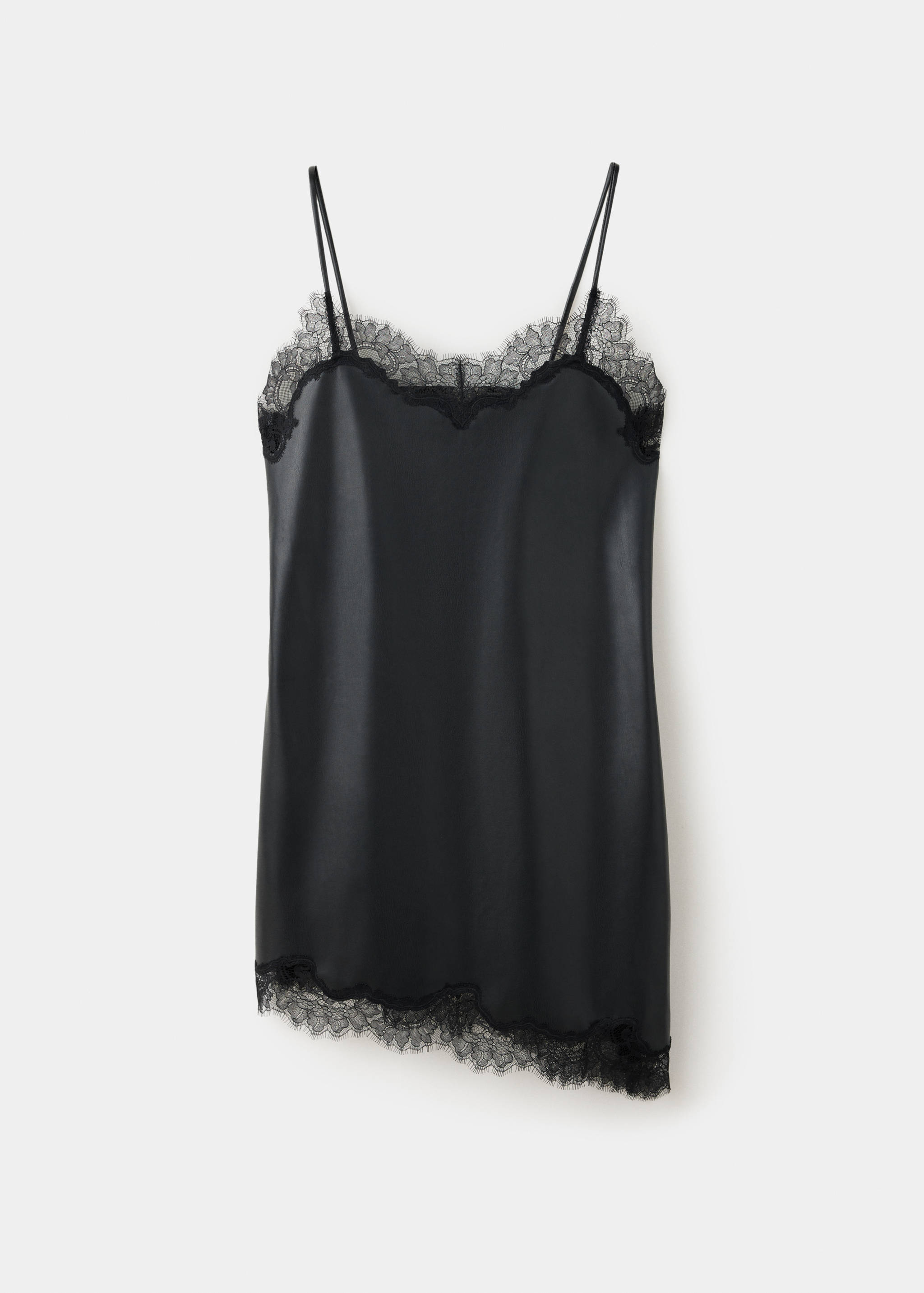 Lingeriejurk met leereffect - Artikel zonder model