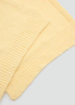 Plain knitted scarf — Vanilla 3