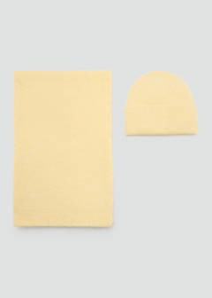 Plain knitted scarf — Vanilla 4