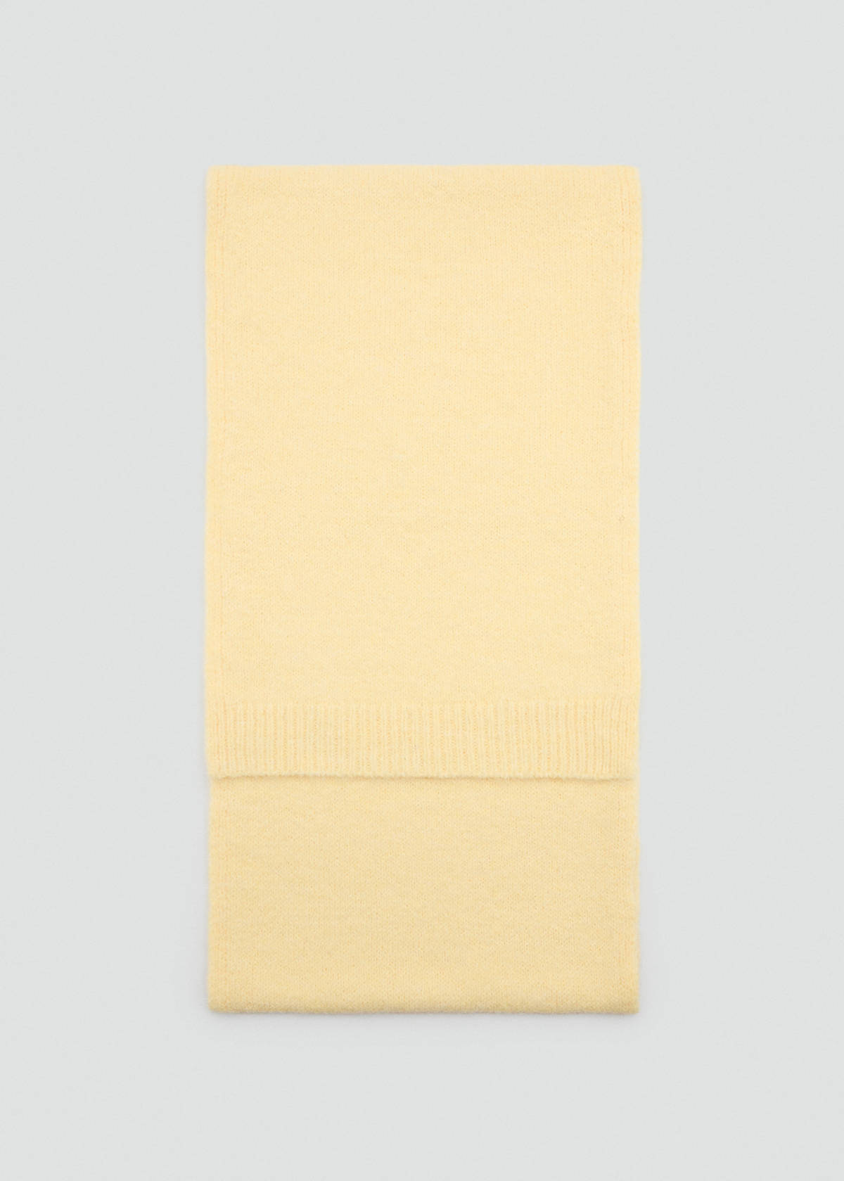 Plain knitted scarf — Vanilla