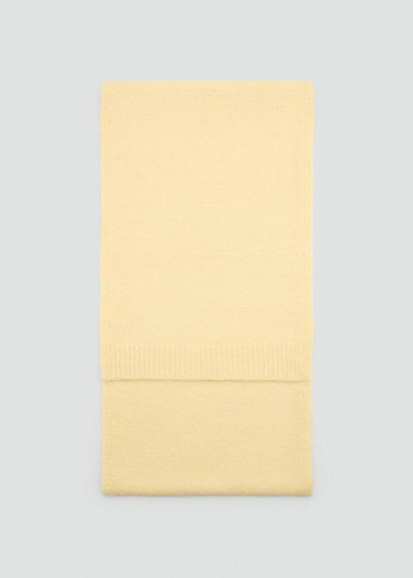 Plain knitted scarf — Vanilla