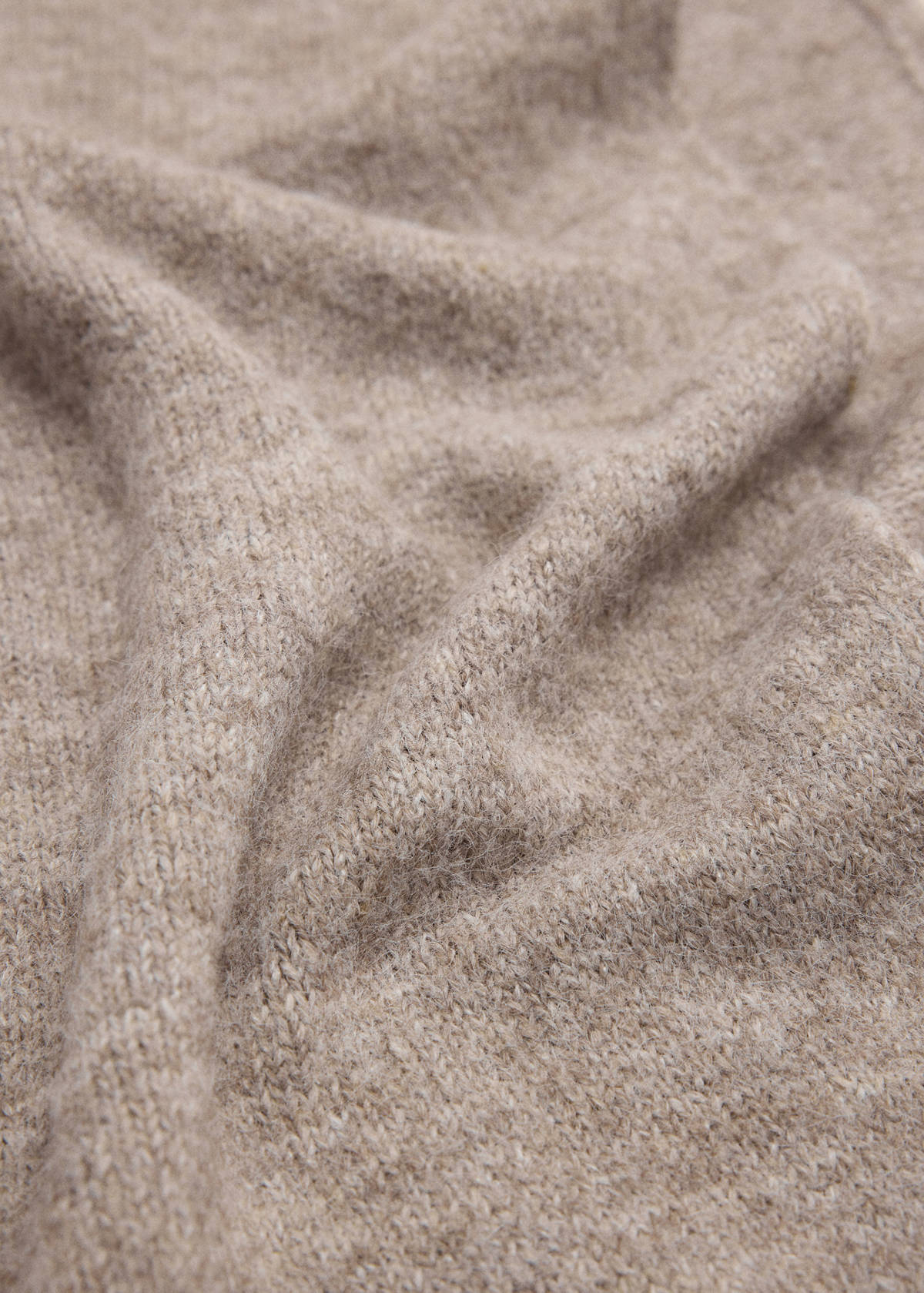 Plain knitted scarf — Medium Brown