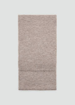 Plain knitted scarf — Medium Brown 1