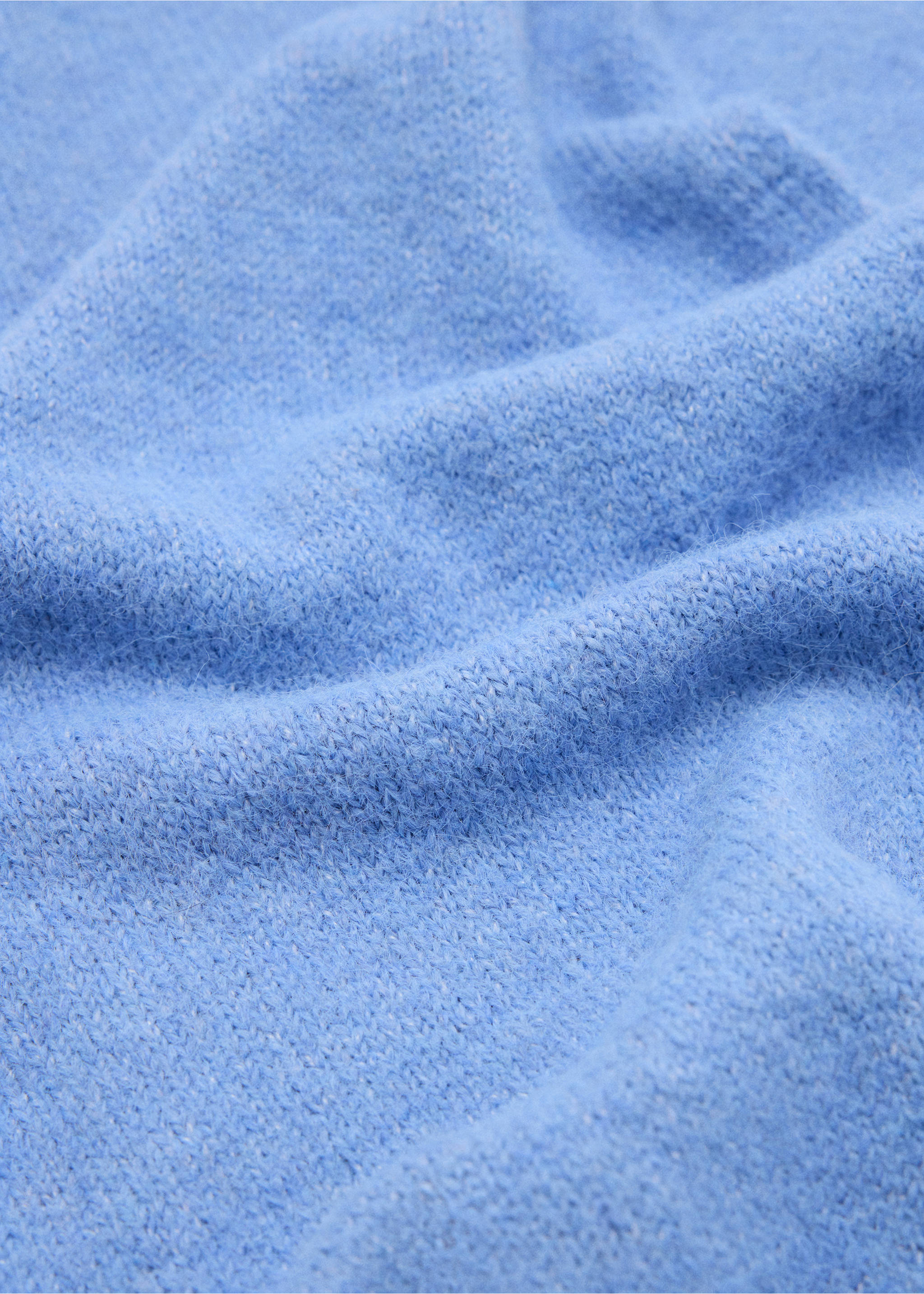 Plain knitted scarf - Medium plane, Sky Blue. Ref: 37097775-00.