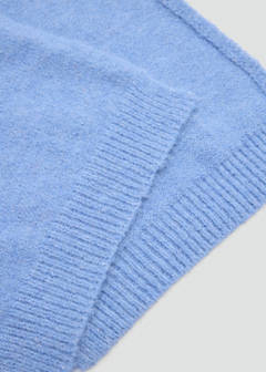 Plain knitted scarf — Sky Blue 3