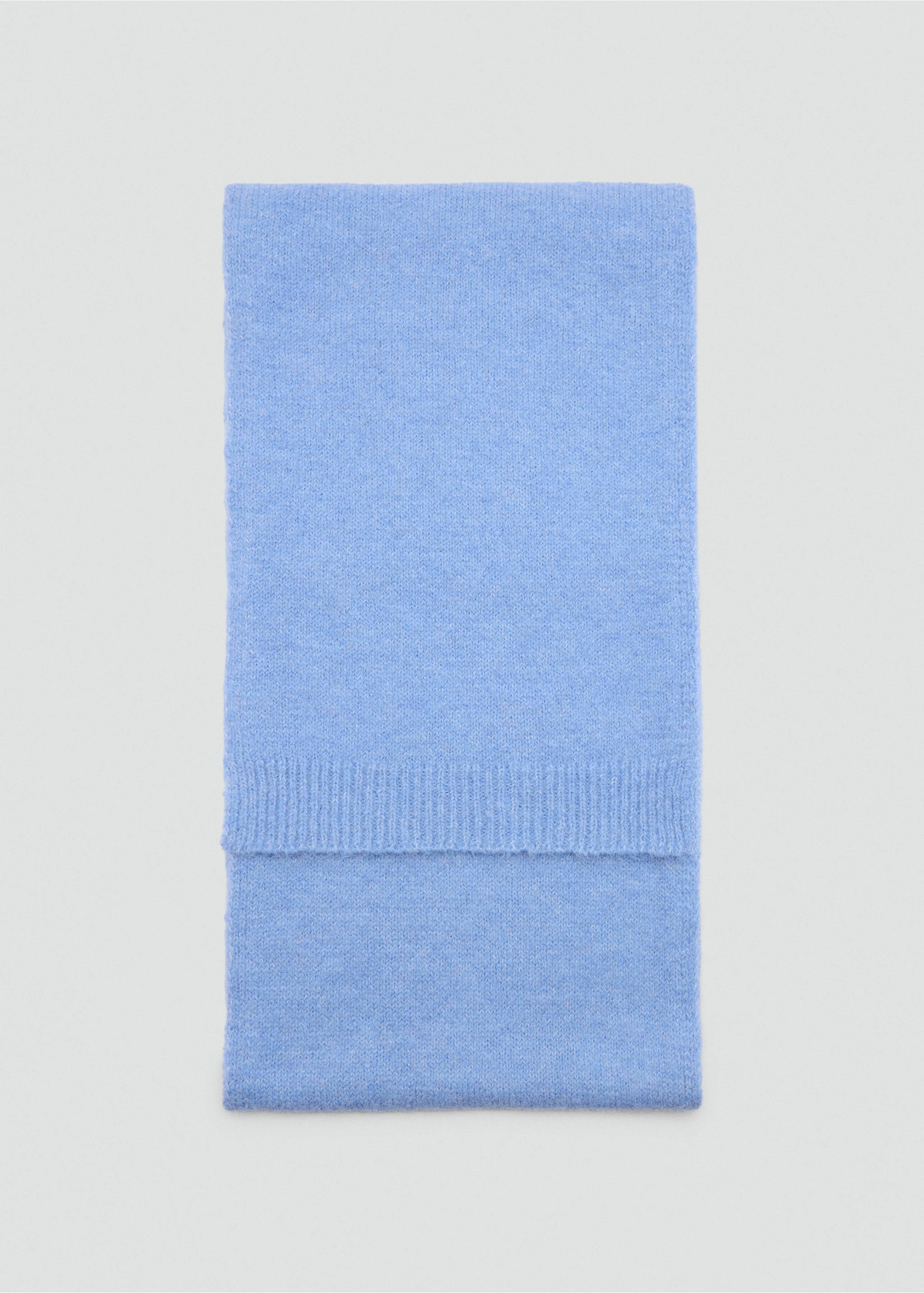 Plain knitted scarf - Article without model, Sky Blue. Ref: 37097775-00.