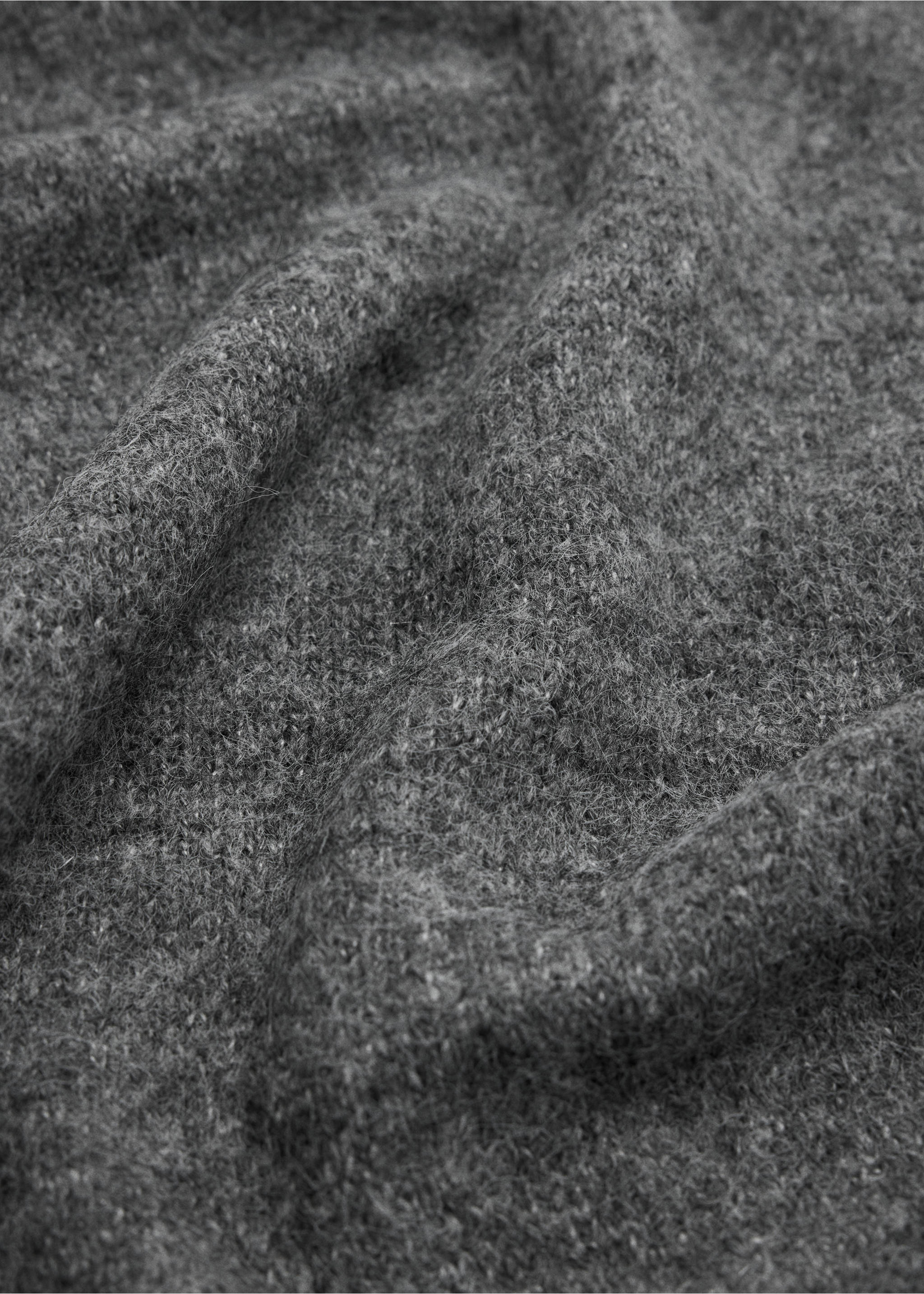 Bufanda punto lisa - Plano medio, Gris antracita. Ref: 37097775-00.